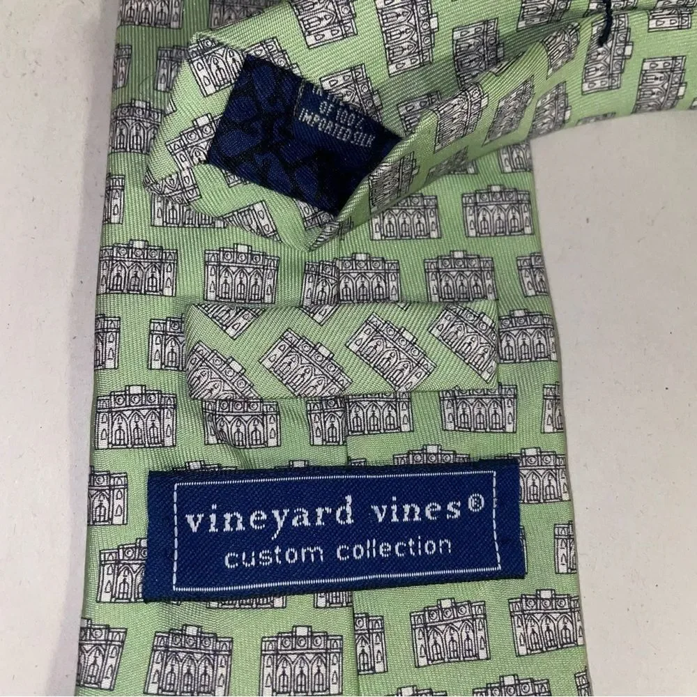 Vineyard Vines 100% Silk Red and Green Patterned Ties